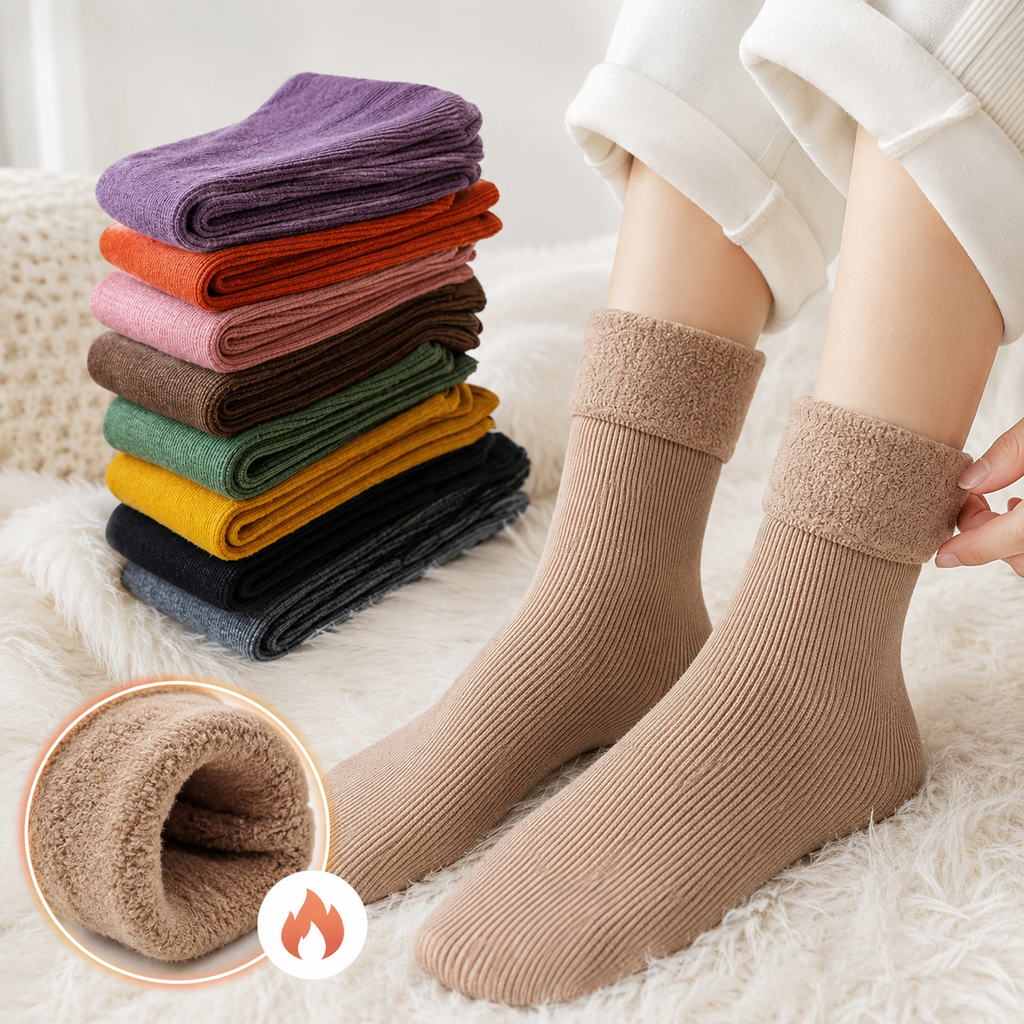 12 x 1 pares de calcetines térmicos en colores variados y bellos🌟🧦 12x1 solo hoy
